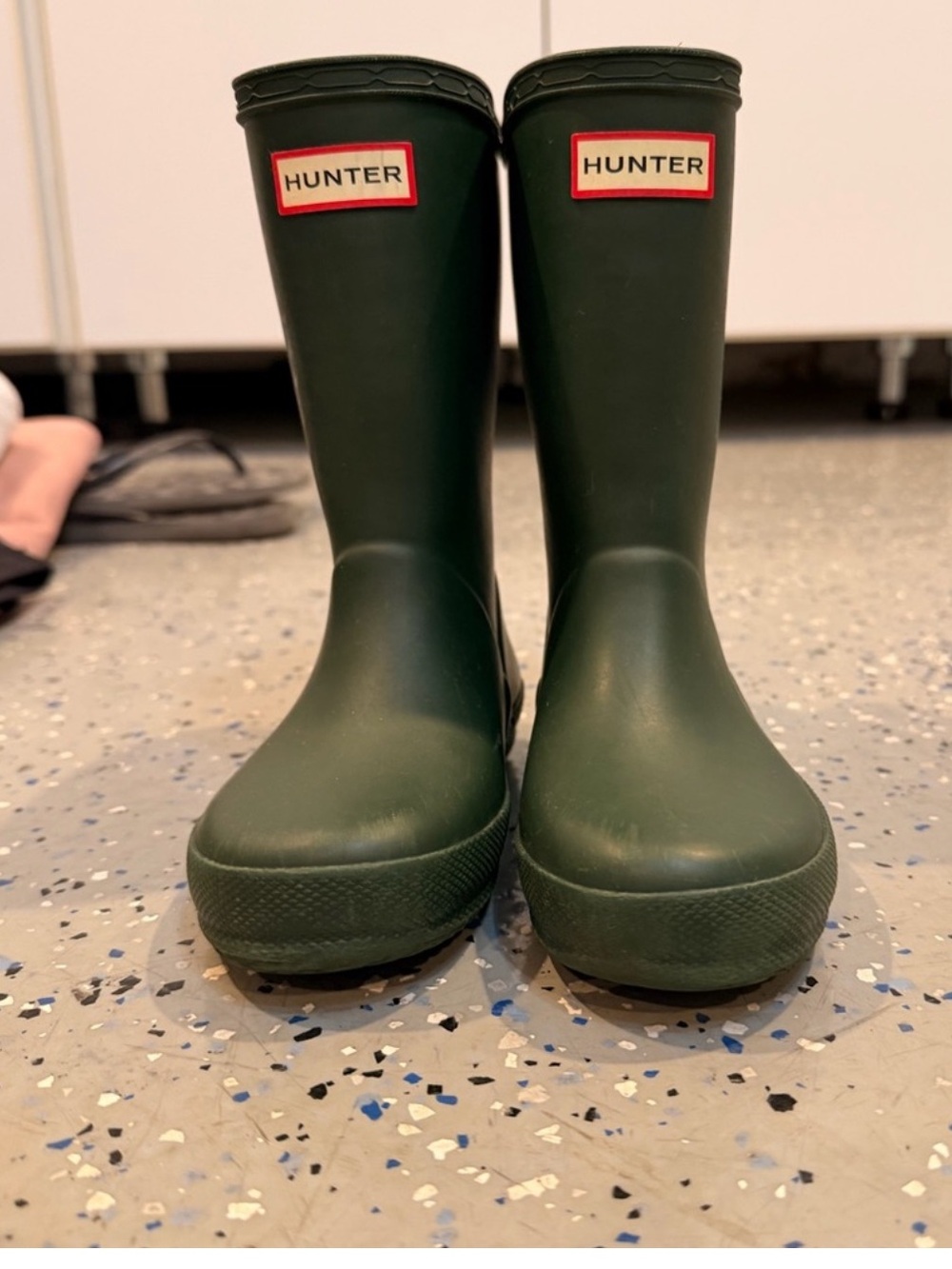 Hunter Kids Dark Green Waterproof Rain Boots